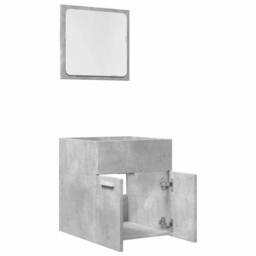 Berkfield Home 2 Piece Bathroom Furniture Set Concrete Grey Engineered Wood - thumbnail 5