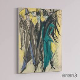 "Artery8 Ernst Ludwig Kirchner Berlin Street Canvas Wall Art Print - Size: W18"" x H24""" - thumbnail 2