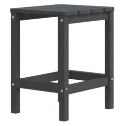 Berkfield Home Garden Adirondack Chairs with Footstool & Table HDPE Anthracite in Black - thumbnail 5