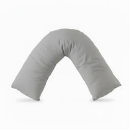 Snug City V Shape Pillowcase for Support Maternity Pillows Polycotton Easy Care in Silver - thumbnail 2