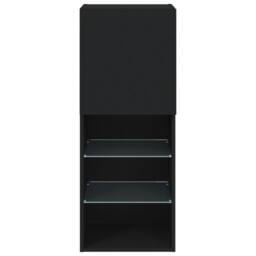 Berkfield Home TV Cabinet with LED Lights Black 40.5x30x102 cm - thumbnail 9