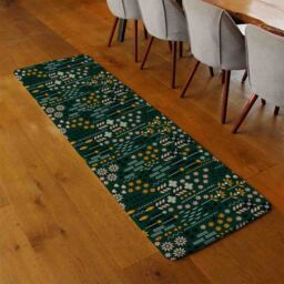 Benjamin Tate Design Selection Of Flowers Print Runner Rug in Natural - Size: 67 cm x 230 cm - thumbnail 2