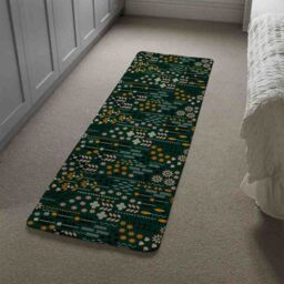 Benjamin Tate Design Selection Of Flowers Print Runner Rug in Natural - Size: 67 cm x 230 cm - thumbnail 4