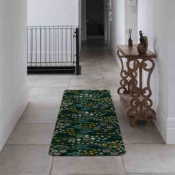 Benjamin Tate Design Selection Of Flowers Print Runner Rug in Natural - Size: 67 cm x 230 cm - thumbnail 3