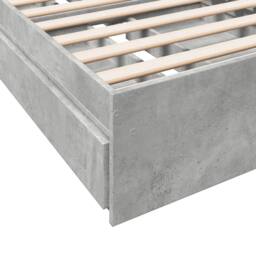 Berkfield Home Bed Frame with Drawers without Mattress Concrete Grey 90x190 cm Single - thumbnail 8