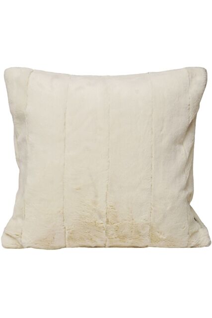 Paoletti Empress Alaskan Faux Fur Large Cushion in Cream - Size: 55 cm x 55 cm