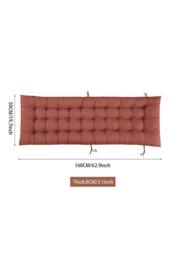 Living and Home 160 cm W x 50cm D Brown Garden Bench Cushion Sun Lounger Seat Cushion - thumbnail 4