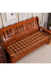 Living and Home 160 cm W x 50cm D Brown Garden Bench Cushion Sun Lounger Seat Cushion - thumbnail 2