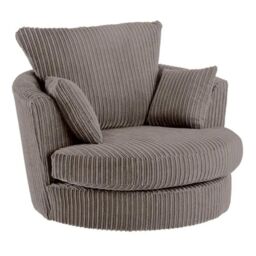 SquareBoxx Lennox Swivel Chair in Grey - thumbnail 3