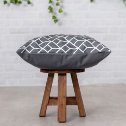 icon Indoor & Outdoor Waterproof Cushion Set of 2 Slate Grey Waterproof Cushion in Charcoal - Size: 43 cm x 43 cm - thumbnail 4