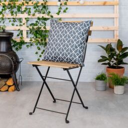 icon Indoor & Outdoor Waterproof Cushion Set of 2 Slate Grey Waterproof Cushion in Charcoal - Size: 43 cm x 43 cm - thumbnail 3