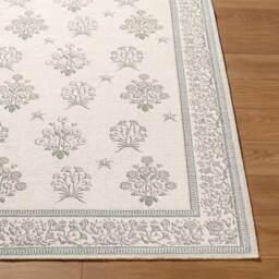 Livabliss Thistle-Washable Beige Green Pink Blue Modern Floral Living Dining Rug in Ivory - Size: 200 cm x 275 cm - thumbnail 4