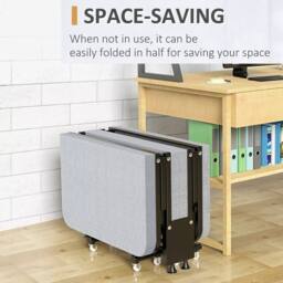 Dprodo Folding Bed with Mattress, Single Guest Beds in Grey - thumbnail 6