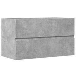 Berkfield Home Sink Cabinet Concrete Grey 90x38.5x45 cm Engineered Wood - thumbnail 2
