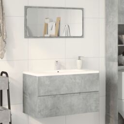 Berkfield Home Sink Cabinet Concrete Grey 90x38.5x45 cm Engineered Wood - thumbnail 3