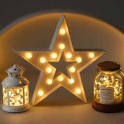 "Bright Zeal 13"" Star Indoor Decorative Light, Birthday, Festival Decorations in White" - thumbnail 2