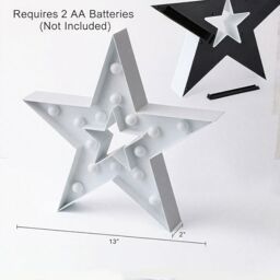 "Bright Zeal 13"" Star Indoor Decorative Light, Birthday, Festival Decorations in White" - thumbnail 4