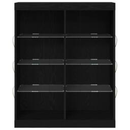 Berkfield Home Sideboard with LED Lights Black Oak 41x37x100 cm - Size: 41 x 37 x 100 cm - thumbnail 6