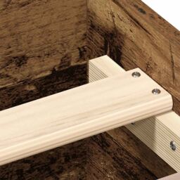 Berkfield Home Bed Frame without Mattress Old Wood 90x190 cm Single Engineered Wood in Brown - thumbnail 8