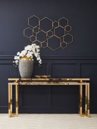 Orsina Stylish Console Table, Ample Storage Console Table For Livingroom, Durable Hallway Table For Balcony in Gold - thumbnail 5