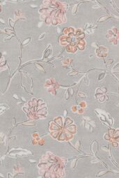 Appletree 'Roselle' 100% cotton Fully Lined Pair of Tab Top Curtains in Grey - Size: 168 cm width x 229 cm drop - thumbnail 4