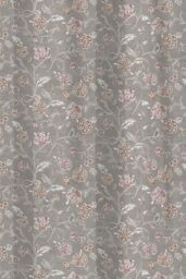 Appletree 'Roselle' 100% cotton Fully Lined Pair of Tab Top Curtains in Grey - Size: 168 cm width x 229 cm drop - thumbnail 3