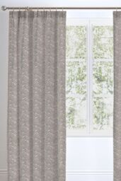 Appletree 'Roselle' 100% cotton Fully Lined Pair of Tab Top Curtains in Grey - Size: 168 cm width x 229 cm drop - thumbnail 1