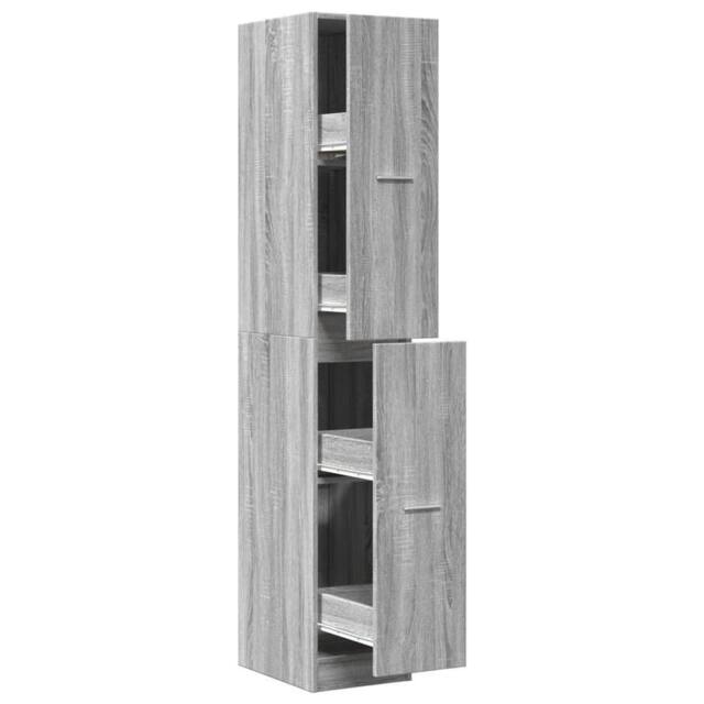 Berkfield Home Apothecary Cabinet¬†Grey Sonoma 30x41x174.5 cm Engineered Wood in Grey - image 1