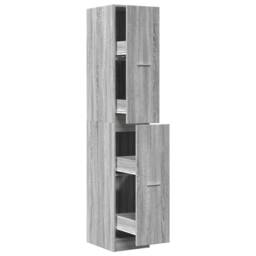 Berkfield Home Apothecary Cabinet¬†Grey Sonoma 30x41x174.5 cm Engineered Wood in Grey - thumbnail 1
