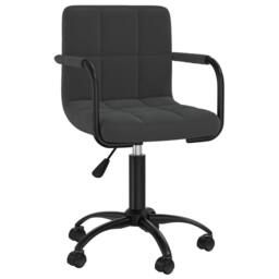 Berkfield Home Swivel Office Chair Black Velvet - thumbnail 3