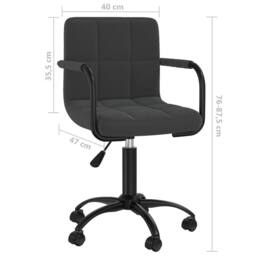 Berkfield Home Swivel Office Chair Black Velvet - thumbnail 8