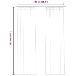 Berkfield Home Blackout Curtains 2 pcs with Hooks Velvet Cream 140x245 cm - thumbnail 7