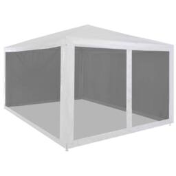 Berkfield Home Party Tent with 4 Mesh Sidewalls 4x3 m in White - thumbnail 2