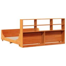 Berkfield Home Decorative Bookcase Bed without Mattress Wax Brown 200x200 cm Sol - thumbnail 6
