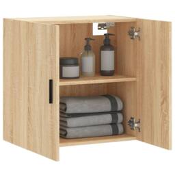 Berkfield Home Wall Cabinet Sonoma Oak 60x31x60 cm Engineered Wood in Light Tan - Size: 60 x 31 x 60 cm - thumbnail 4