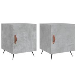 Berkfield Home Bedside Cabinets 2 pcs Concrete Grey 40x40x50 cm Engineered Wood - Size: 40 x 40 x 50 cm - thumbnail 1
