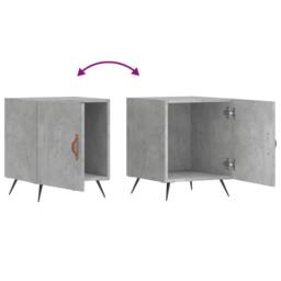 Berkfield Home Bedside Cabinets 2 pcs Concrete Grey 40x40x50 cm Engineered Wood - Size: 40 x 40 x 50 cm - thumbnail 9