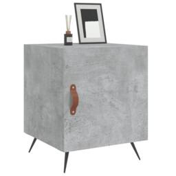 Berkfield Home Bedside Cabinets 2 pcs Concrete Grey 40x40x50 cm Engineered Wood - Size: 40 x 40 x 50 cm - thumbnail 4