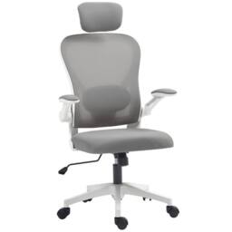 STILVORA Ergonomic Office Chair with Adjustable Headrest & Lumbar Support in Grey - thumbnail 5