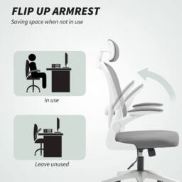 STILVORA Ergonomic Office Chair with Adjustable Headrest & Lumbar Support in Grey - thumbnail 9