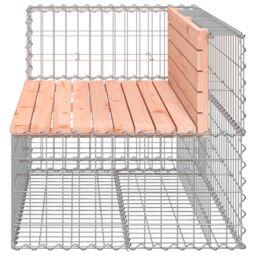 Berkfield Home Garden Bench Gabion Design 122x71x65.5 cm Solid Wood Douglas in Brown - thumbnail 4