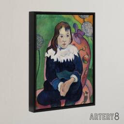 "Artery8 Mr Loulou Colourful Portrait Paul Gauguin Framed Canvas Wall Art Print - Size: W12"" x H16""" - thumbnail 2