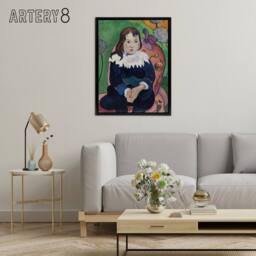 "Artery8 Mr Loulou Colourful Portrait Paul Gauguin Framed Canvas Wall Art Print - Size: W12"" x H16""" - thumbnail 3
