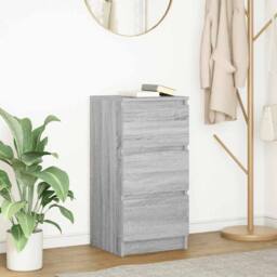 Berkfield Home Sideboard Grey Sonoma 37.5x35x76 cm Engineered Wood - thumbnail 2