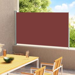Berkfield Home Patio Retractable Side Awning 180x300 cm Brown - thumbnail 1