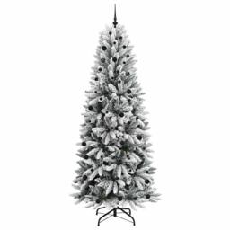 Berkfield Home Artificial Christmas Tree with 300 LEDs White 93 x 93 x 240 cm - thumbnail 4