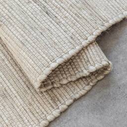 THE RUGS Handloom Jute Rug Dhaka Natural Jute Wool Cotton Woven Rug in White - Size: 80 cm x 200 cm - thumbnail 4