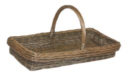 Red Hamper Wicker Set of 2 Kew Design Garden Trugs in Brown - thumbnail 3
