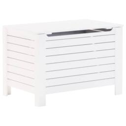 Berkfield Home Storage Box with Lid RANA White 100x49x54 cm Solid Wood Pine - Size: 100 x 49 x 54 cm - thumbnail 1