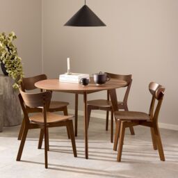 Furniture To Go Roxby Dining Chairs in Walnut Set of 2 - thumbnail 4